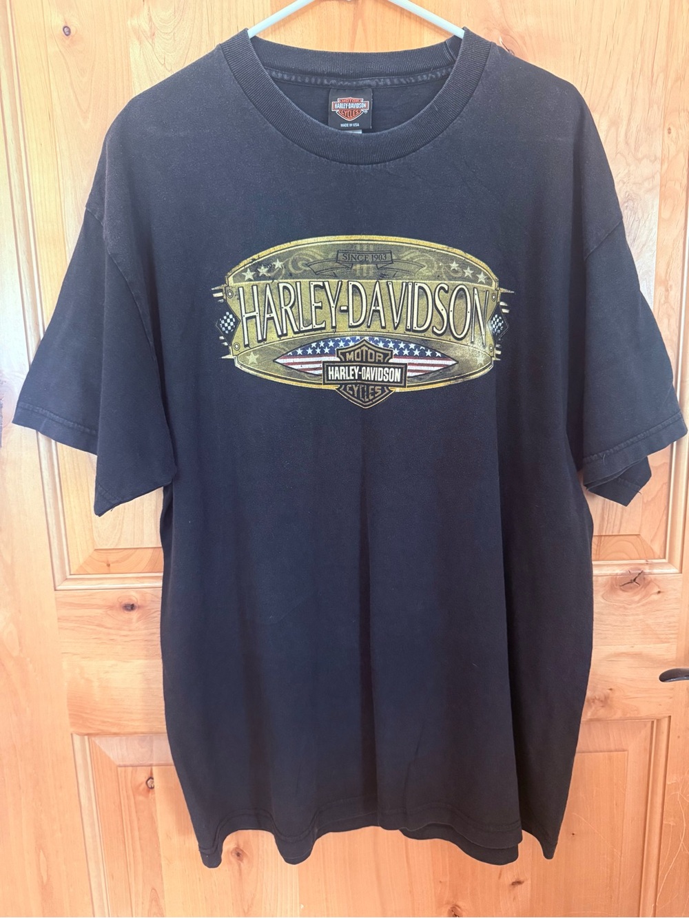 Harley-Davidson Black Tee with Gold Graphic
